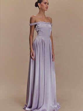 Meshki Coco Dropped Waist Maxi Dress - Lilac XS